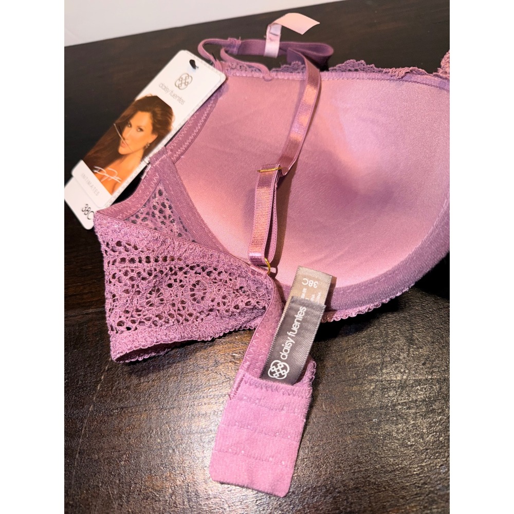 NEW Daisy Fuentes Push Up Lace Bra 38C Underwire - Picture 3 of 8